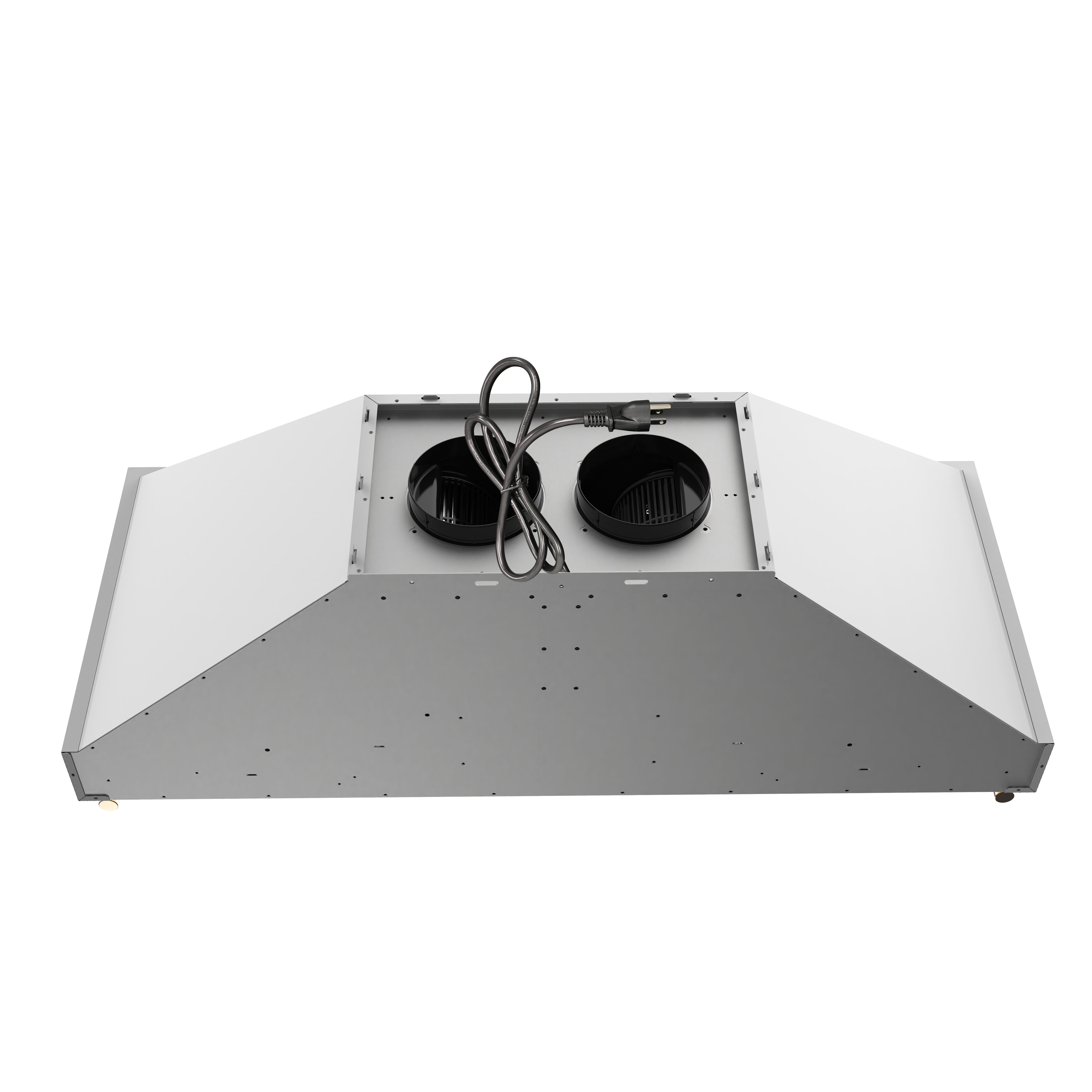 Venezia 48 Inch Wall-Mounted Range Hood in with Antique Brass Accessories, Touch Controls and Baffle Filters FRHWM550348WHT