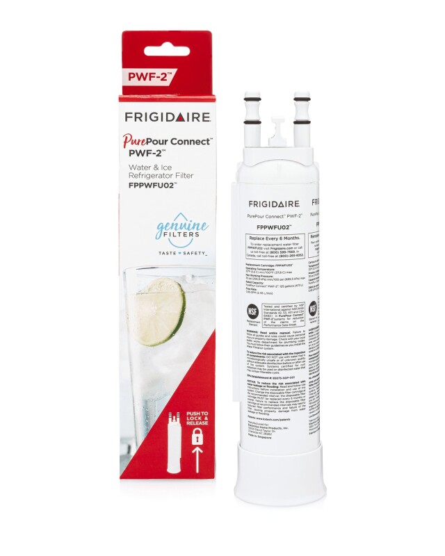 FPPWFU02, FRGPAAF2, and (2) FRPAPK2RF Water and Air Filter Combo Kit with Produce Keeper Plus FRIGCOMBO8
