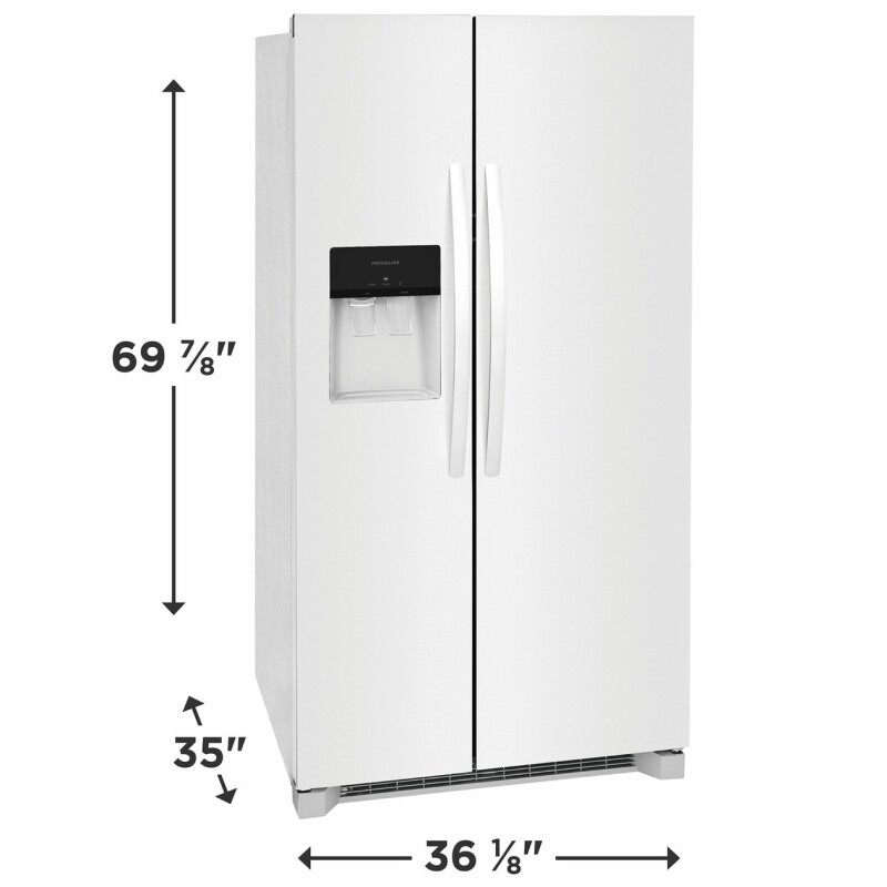 25.6 Cu. Ft. 36" Standard Depth Side by Side Refrigerator FRSS2623AW
