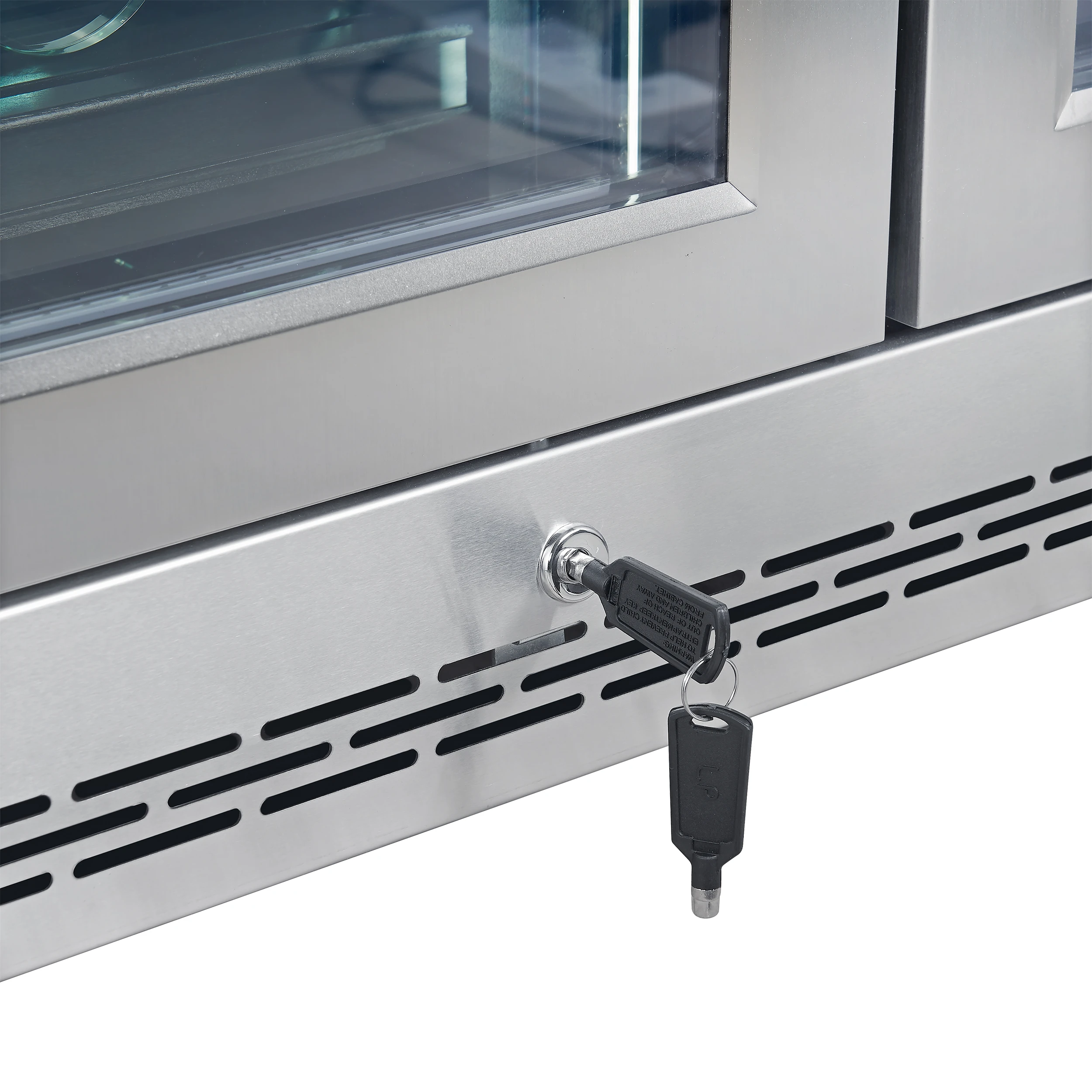 Abruzzo 48-Inch Dual Zones Wine Cellar, 102 Bottles, 24 cu. ft., Green Acrylic Holders & Black Shelves FWCDR661048S