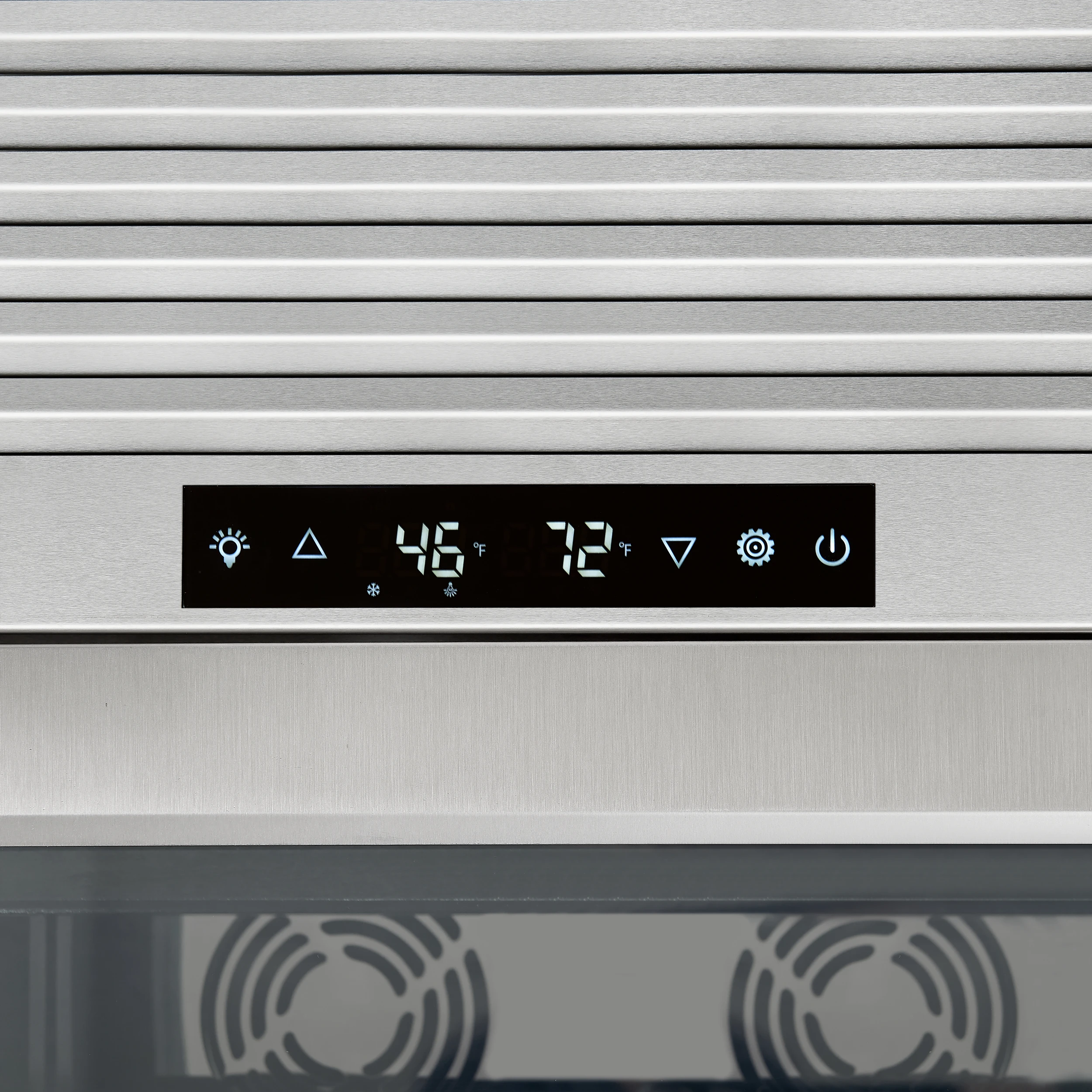 Abruzzo 48-Inch Dual Zone Wine Cellar, 102 Bottles, 24 cu. ft., Clear Acrylic Holders & Stainless Trim Shelves FWCDR661148S