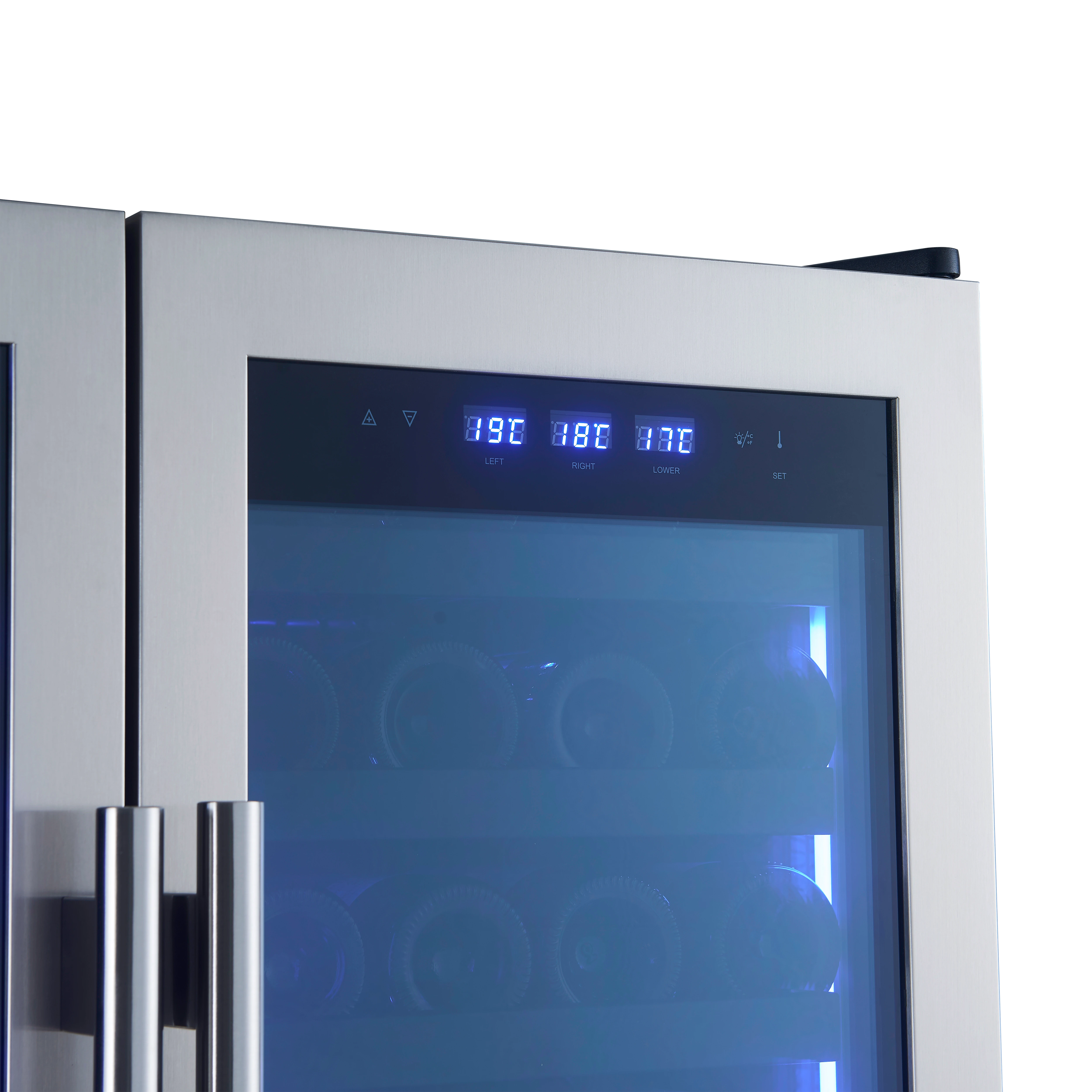 Campania 32-Inch Wine Cooler, Stainless Steel, Dual Wine Zones, Two Beverage Drawers, 17.7 cu.ft FWCDR663532S