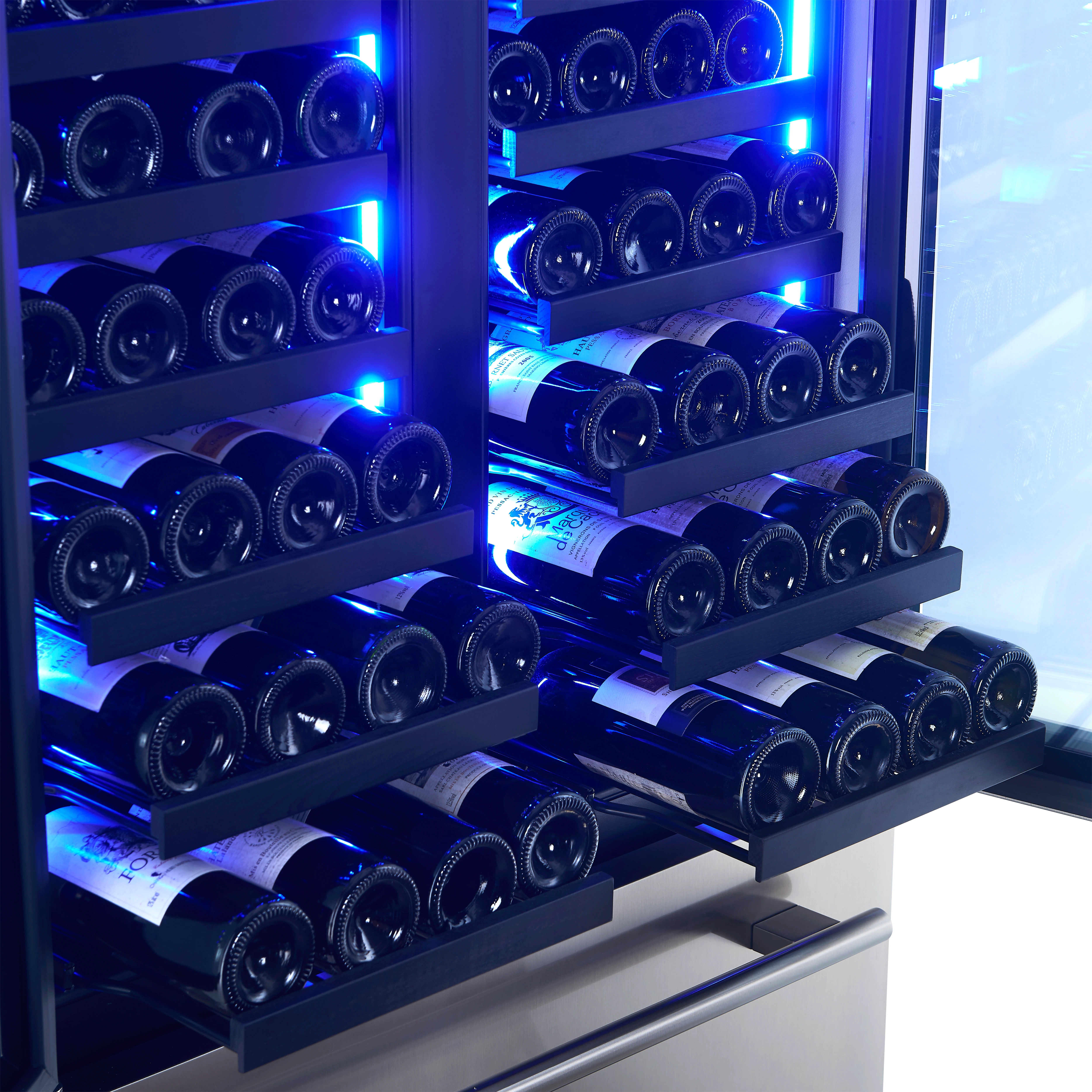 Campania 32-Inch Wine Cooler, Stainless Steel, Dual Wine Zones, Two Beverage Drawers, 17.7 cu.ft FWCDR663532S