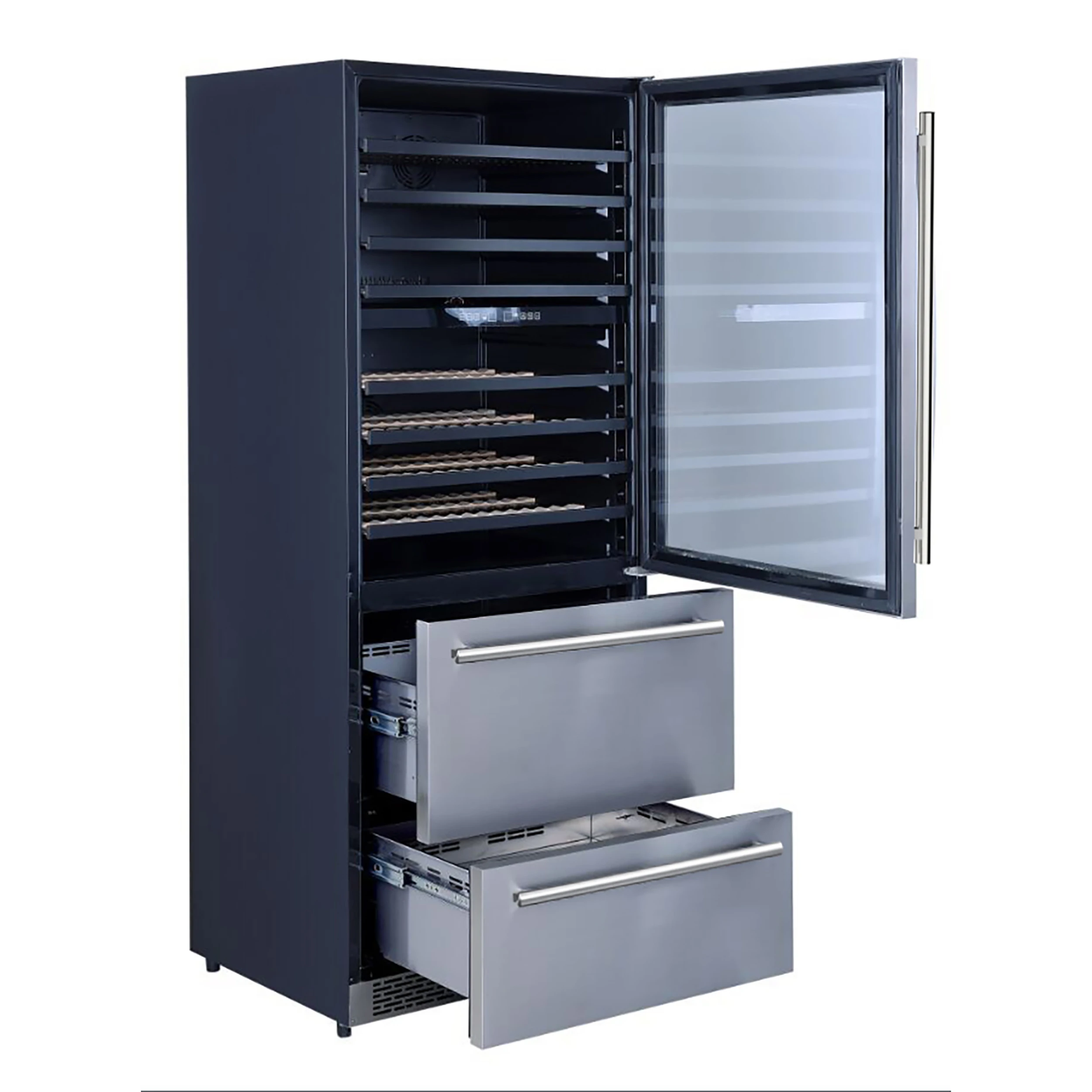 Capraia 30-Inch Dual Temperature Zone Wine Cooler, Up to 144 Bottles, Two Refrigerated Drawers, Adjustable Temperature Zones FWCDR666130S