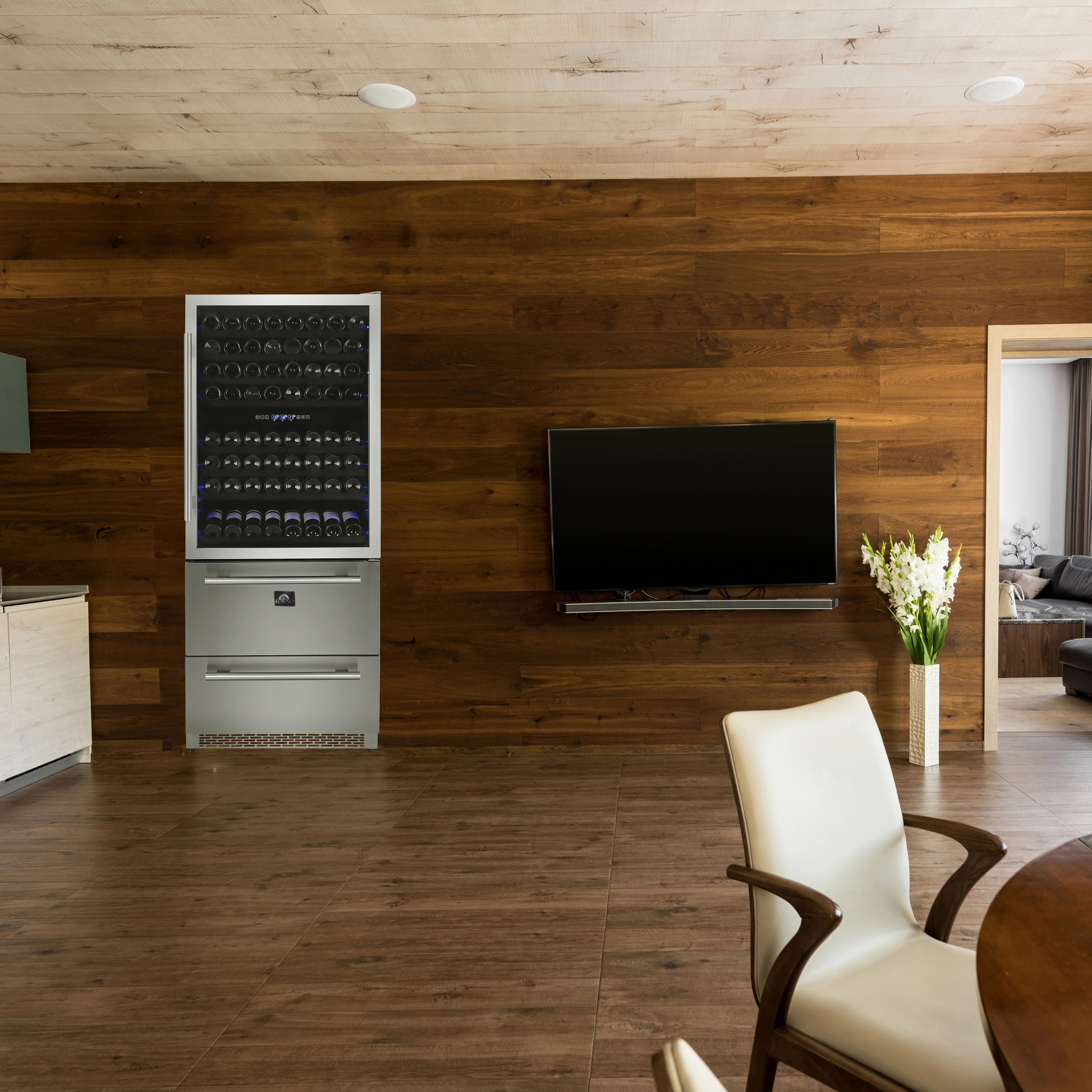 Capraia 30-Inch Dual Temperature Zone Wine Cooler, Up to 144 Bottles, Two Refrigerated Drawers, Adjustable Temperature Zones FWCDR666130S