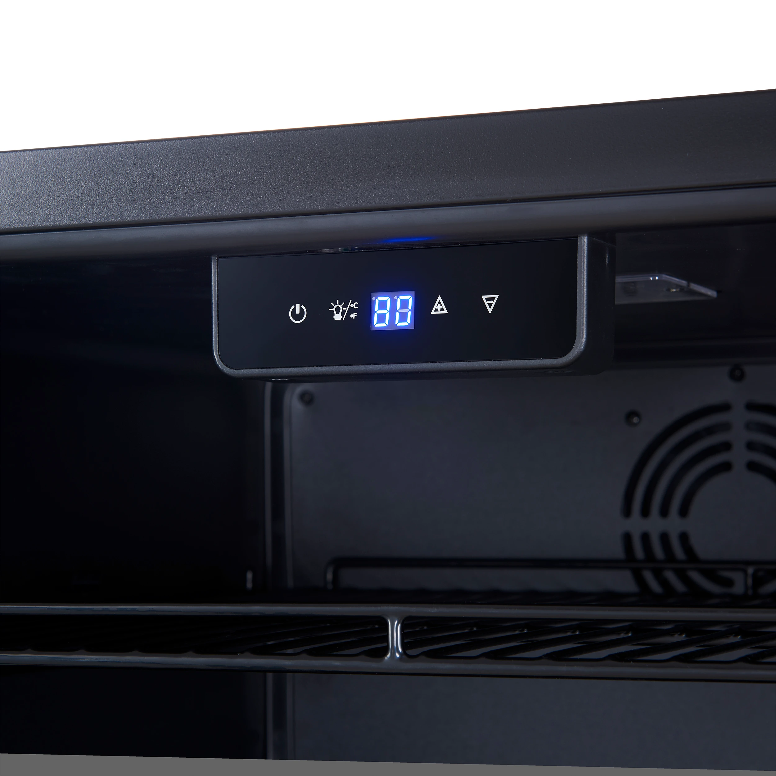 Frescolino 24 Inch Beverage Cooler, Black with Antique Brass Handles, with LED Lighting, Triple Glass Door, 188 Can Capacity, Built-In or Freestanding FWCDR666524BLK