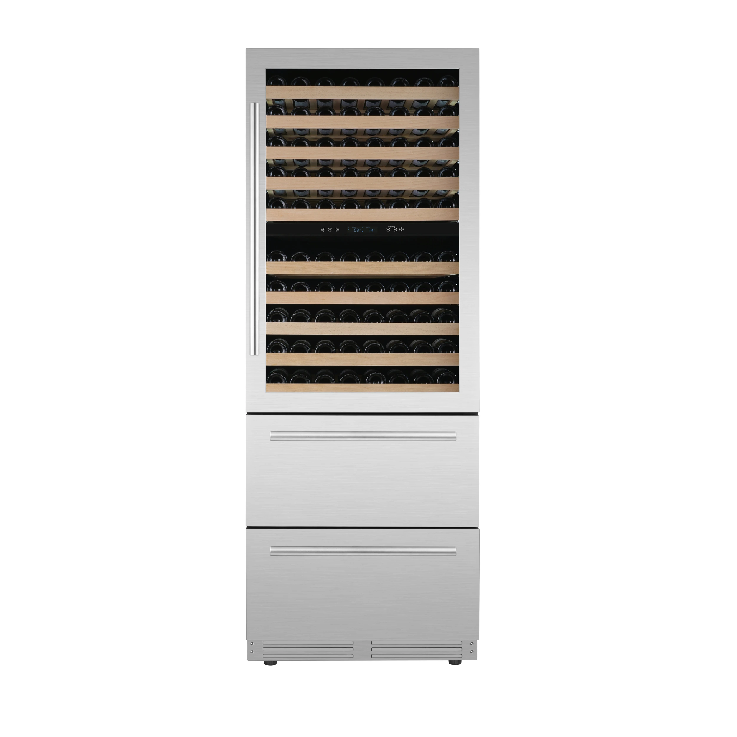 Celano 30-Inch Dual Zone Wine Cooler and Beverage Cooler, 21.3 cu.ft, Stainless Steel FWCDR669730S