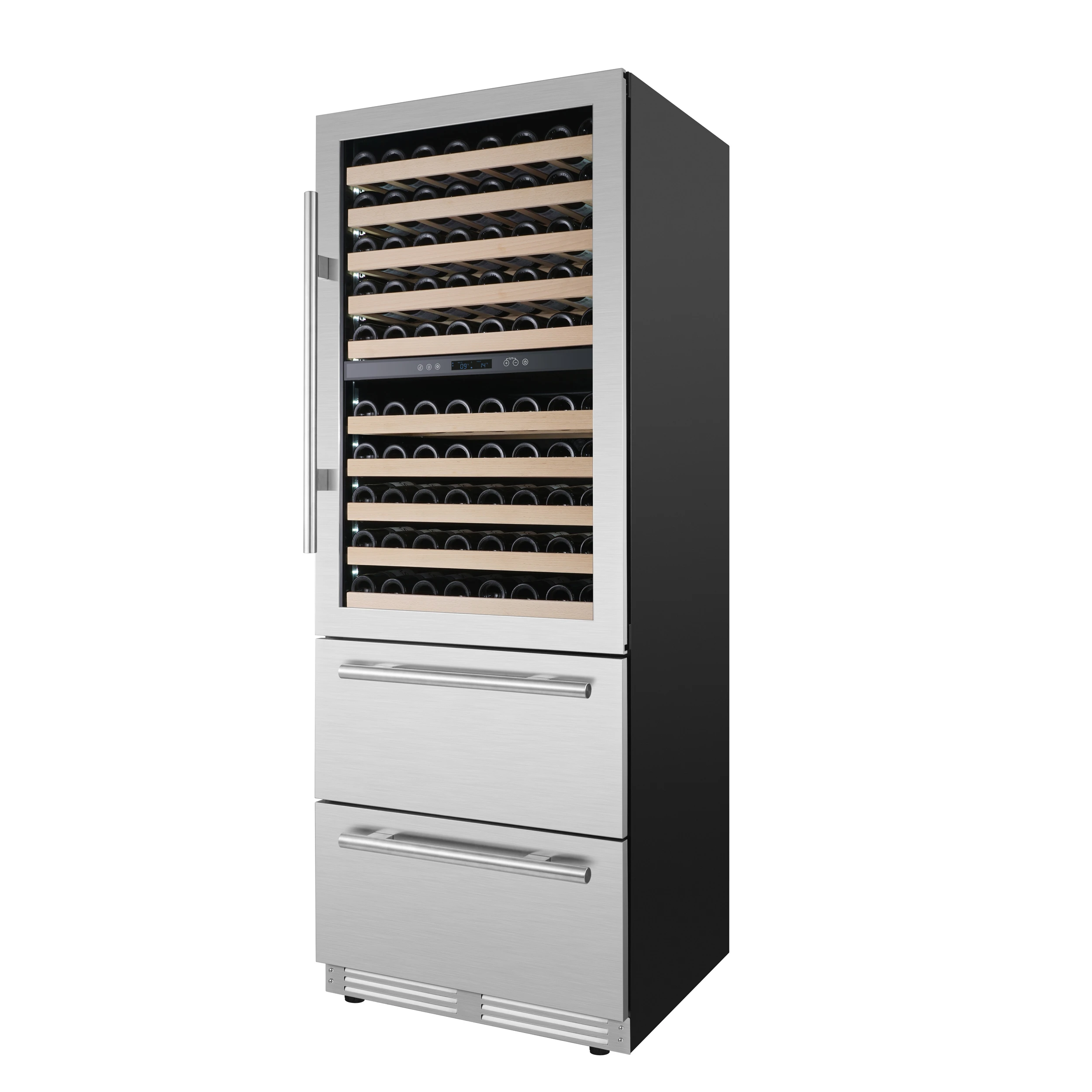 Celano 30-Inch Dual Zone Wine Cooler and Beverage Cooler, 21.3 cu.ft, Stainless Steel FWCDR669730S