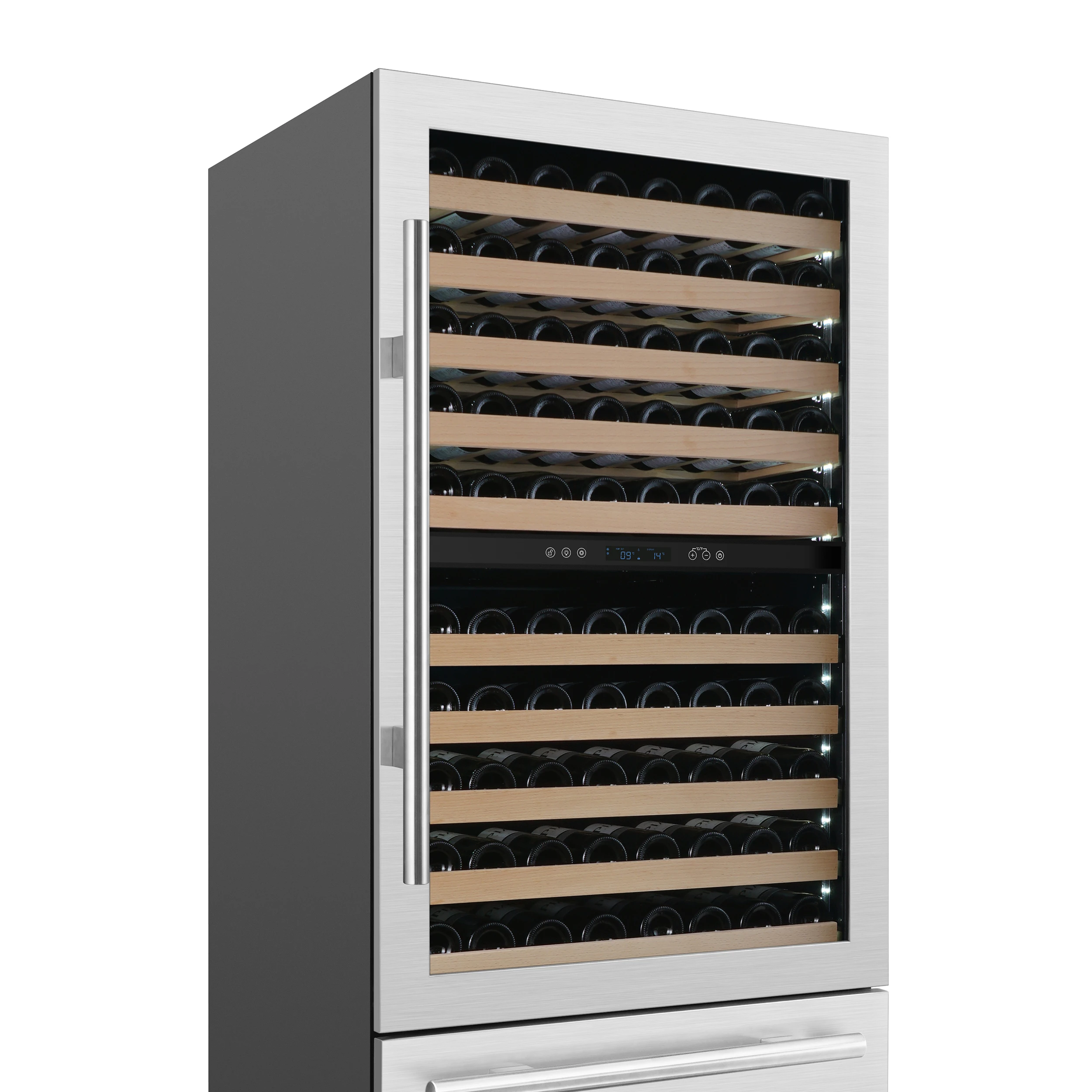 Celano 30-Inch Dual Zone Wine Cooler and Beverage Cooler, 21.3 cu.ft, Stainless Steel FWCDR669730S