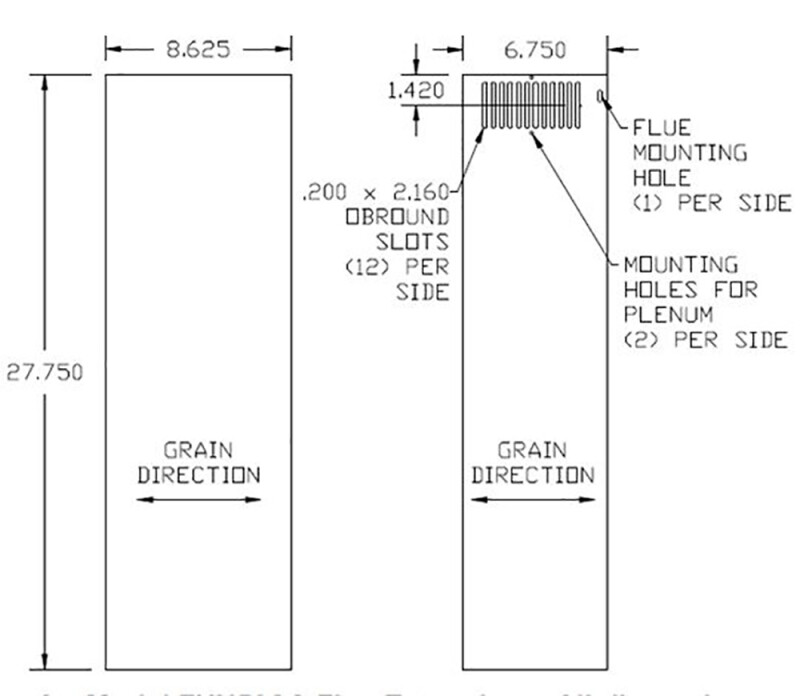 Optional Flue Extension for B58 Range Hoods in Stainless Steel FXN58SS