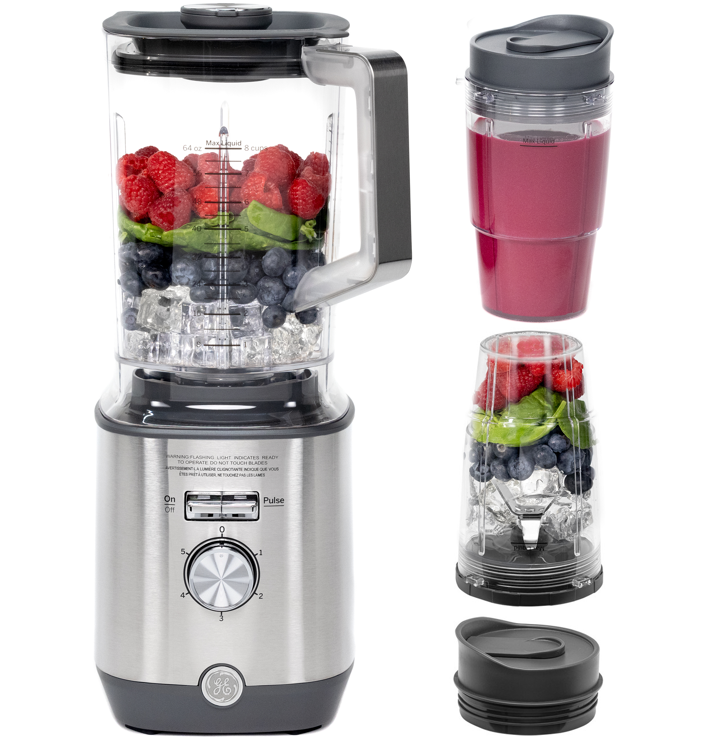 GE Blender with personal cups Stainless Steel G8BCAASSPSS Picture 1