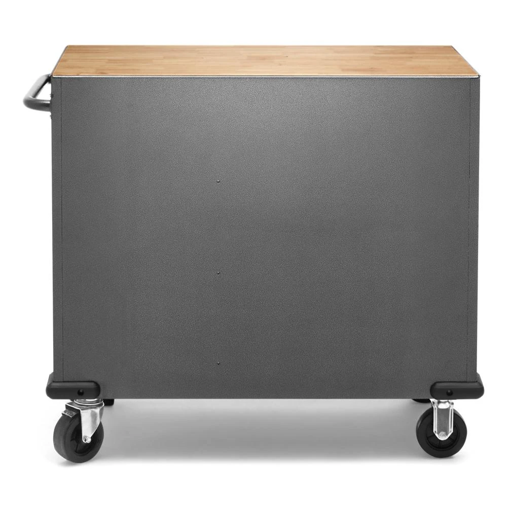 Premier 41 inch 9-drawer Mobile Tool Workbench with Solid Wood Top GAMT41HWJG