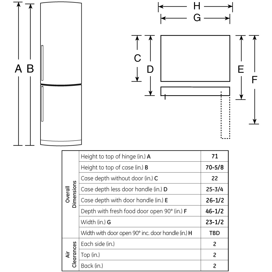 11.6 Cu. Ft. Bottom-Freezer Refrigerator GBC12IAXLSS