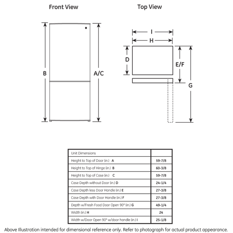 10.5 Cu. Ft. Bottom-Freezer Refrigerator GBE10ESJSB