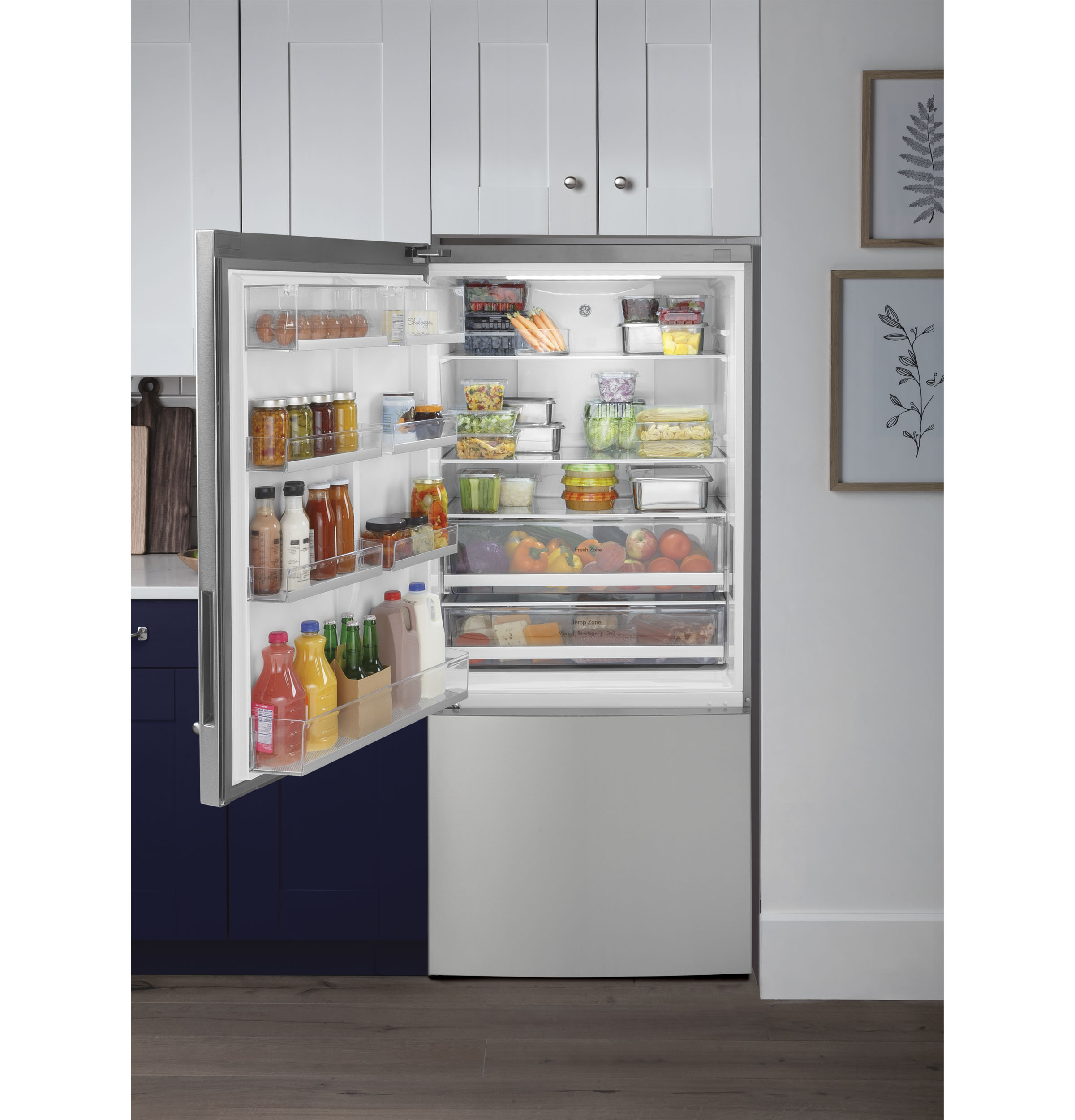 17.7 Cu. Ft. Counter-Depth Bottom-Freezer Refrigerator GBE17HYRFS