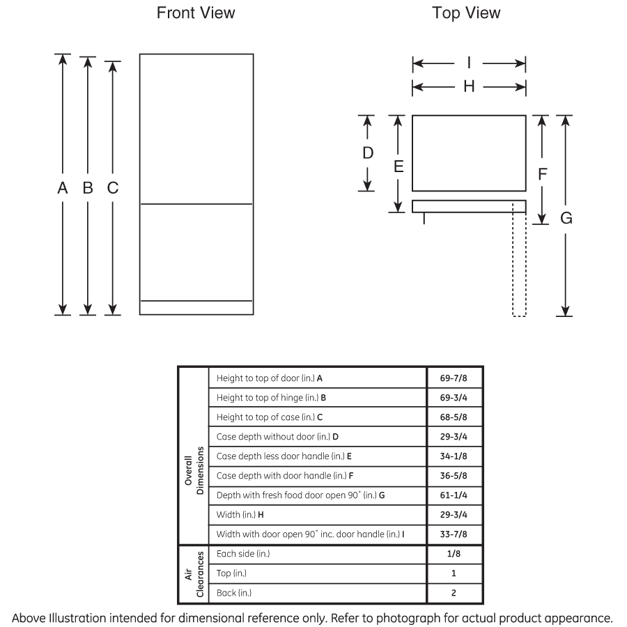 20.9 Cu. Ft. Bottom-Freezer Refrigerator GBE21DYKFS