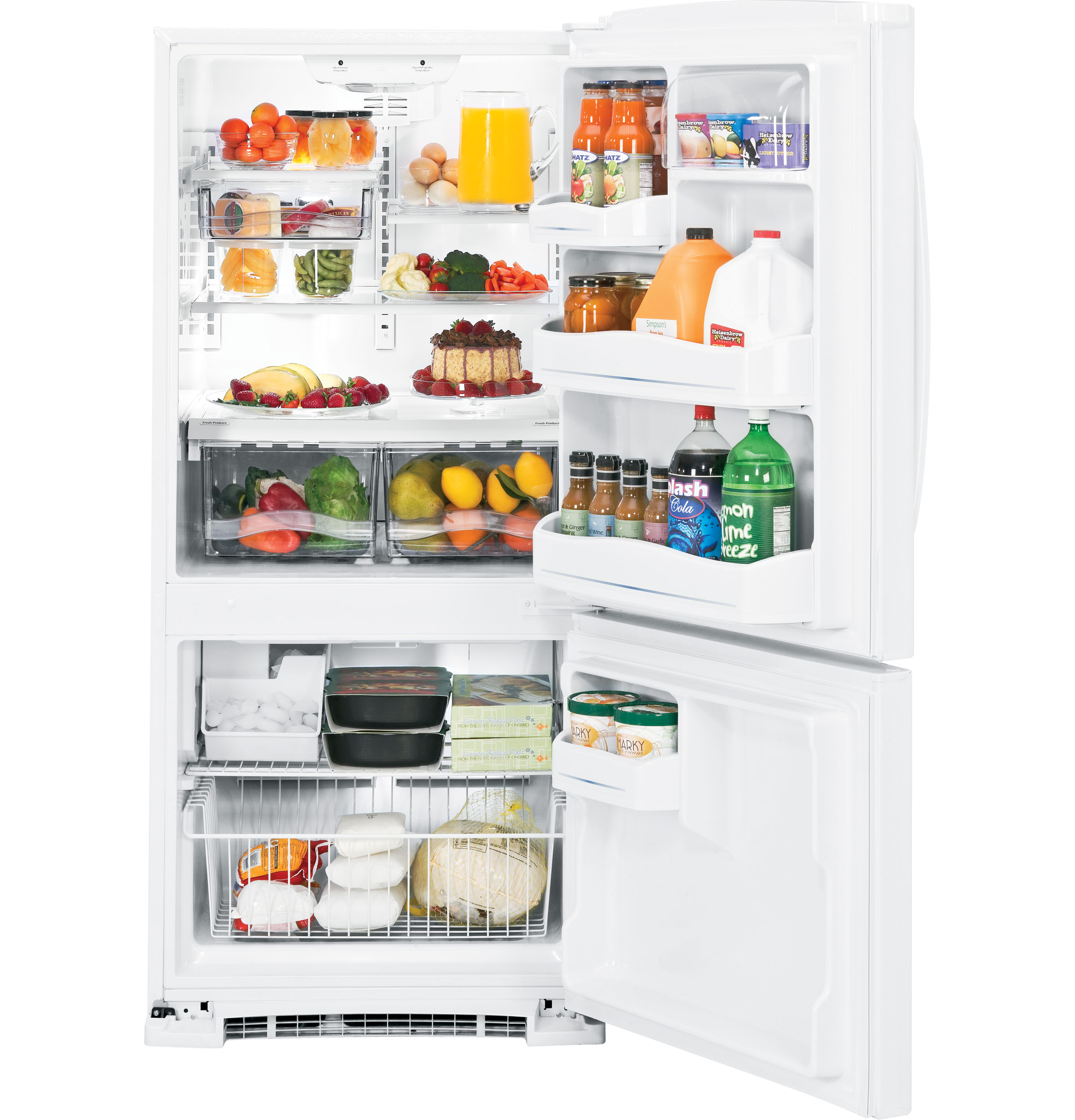20.3 Cu. Ft. Bottom Freezer Refrigerator GBSC0HCXWW