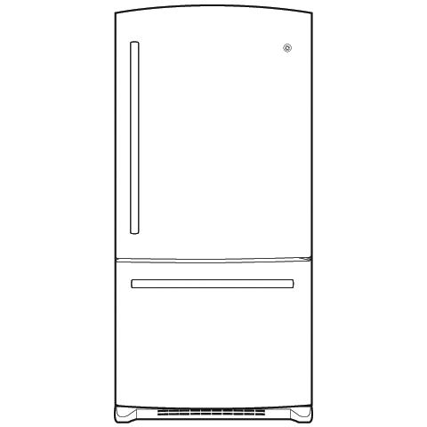 20.3 Cu. Ft. Bottom Freezer Refrigerator GBSC0HCXWW