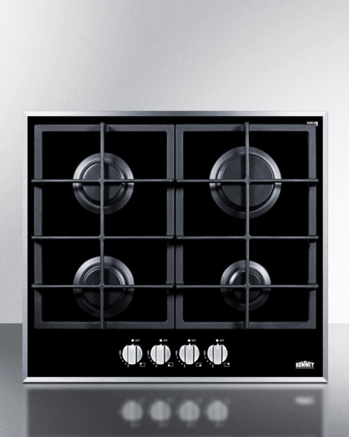 24" Wide 4-Burner Gas Cooktop GC424BGL