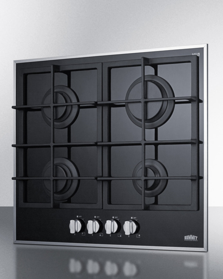 24" Wide 4-Burner Gas Cooktop GC424BGL