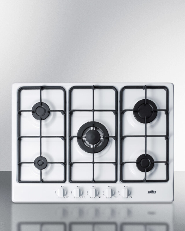 Summit 27" Wide 5-Burner Gas Cooktop White GC5271W Picture 1