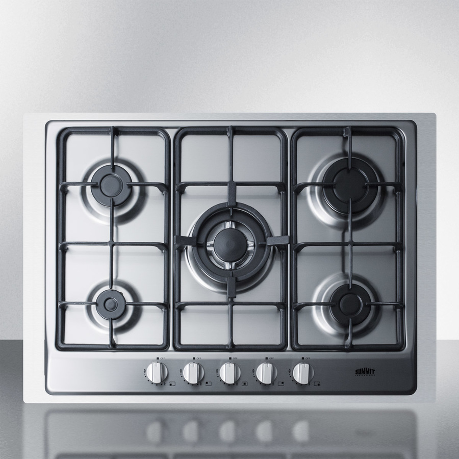 30" Wide 5-Burner Gas Cooktop GC527SSTK30