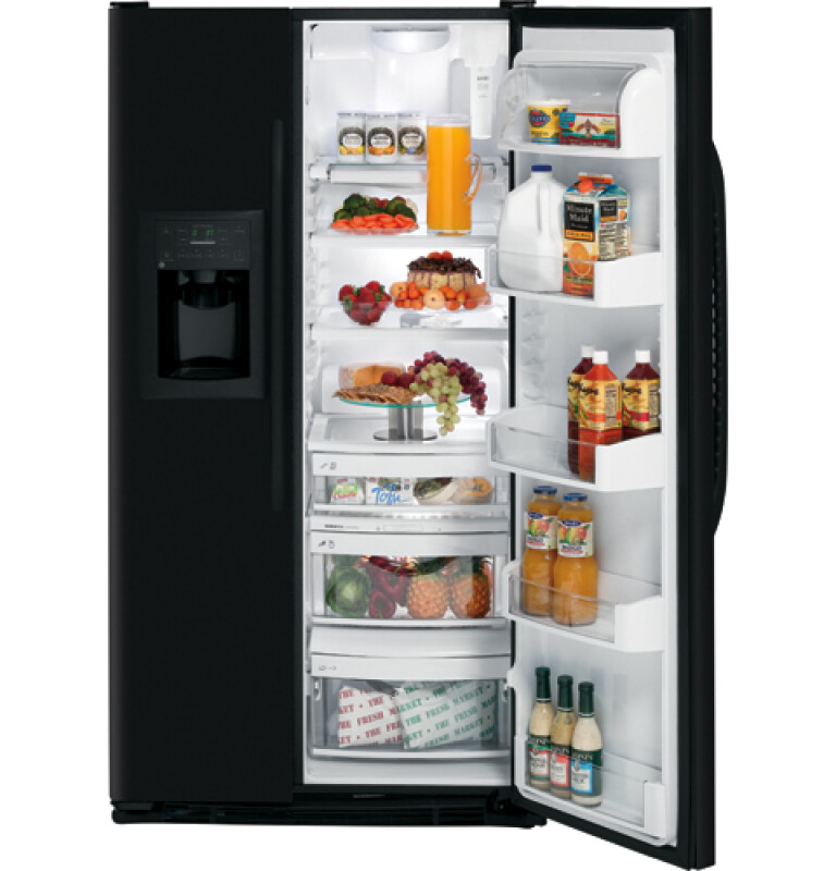 Counter-depth 22.7 Cu. Ft. Side-By-Side Refrigerator with Dispenser GCF23KGWBB