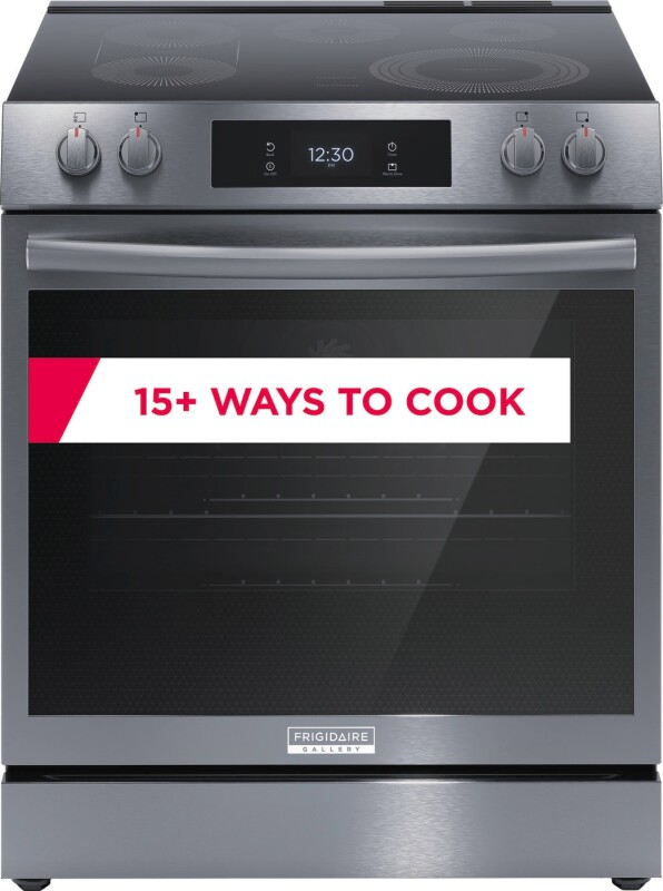 Frigidaire Gallery 30" Electric Range with 15+ Ways To Cook Black Stainless Steel GCFE3060BD Picture 1