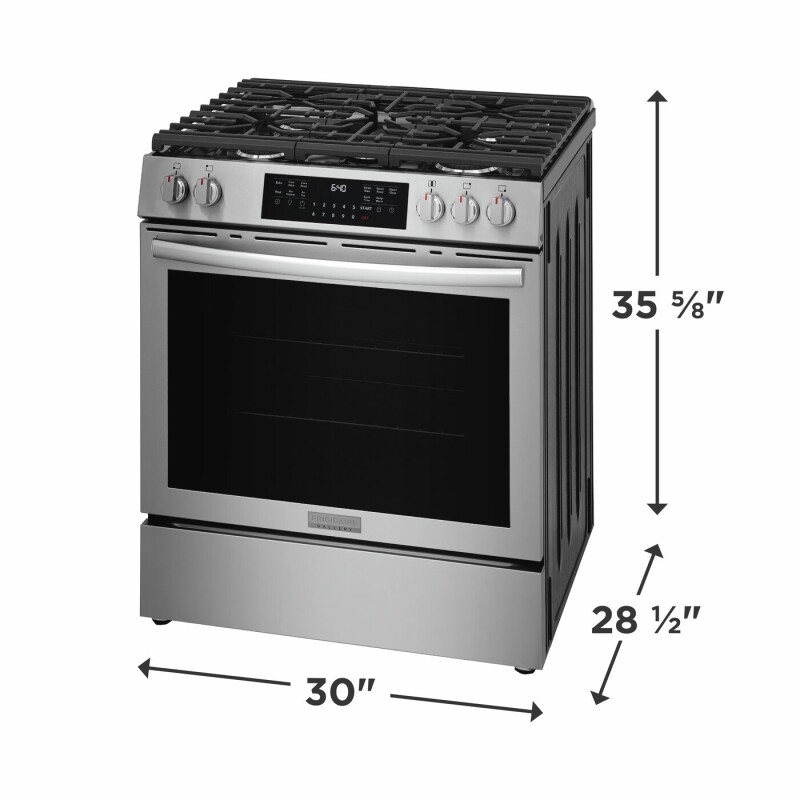 30" Gas Range with No Preheat + Air Fry GCFG3059BF