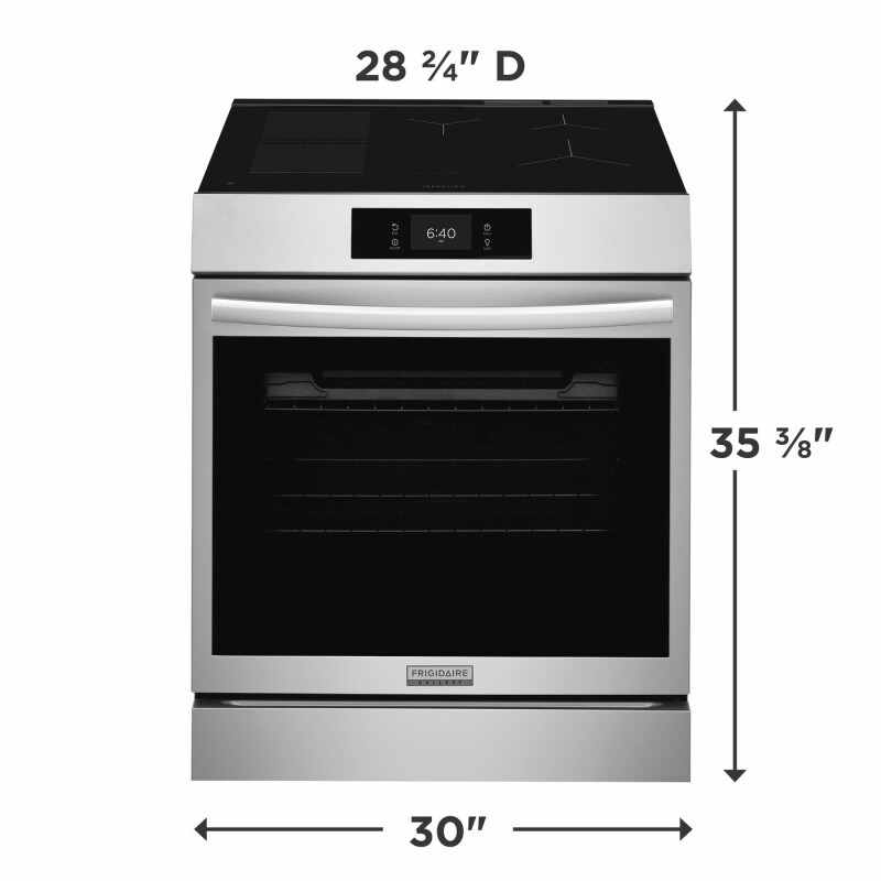 30" Front Control Induction Range with Stone-Baked Pizza GCFI3070BF