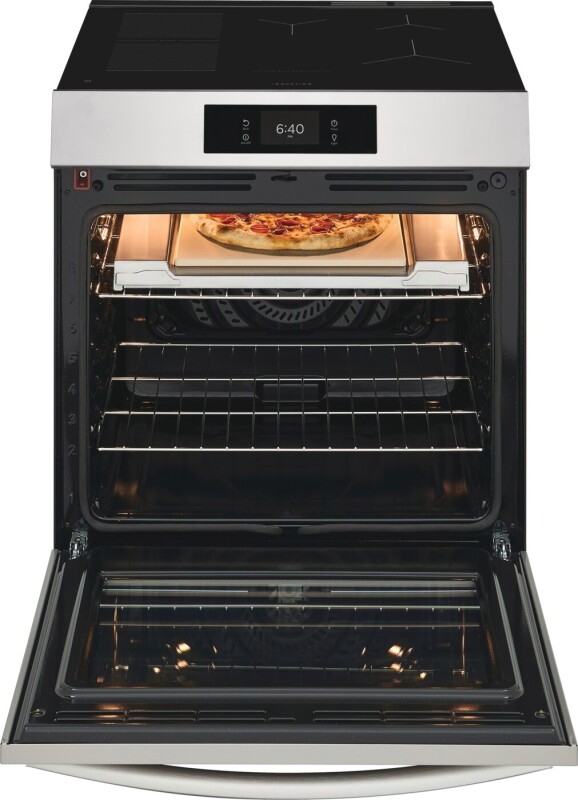 30" Front Control Induction Range with Stone-Baked Pizza GCFI3070BF