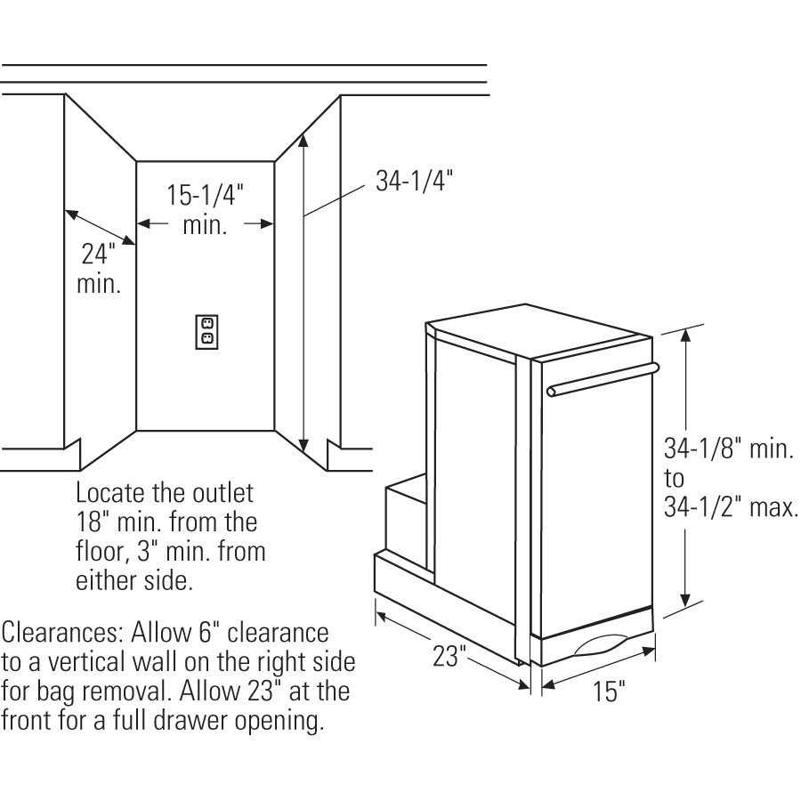 Built-In 15" Compactor GCG1700RII