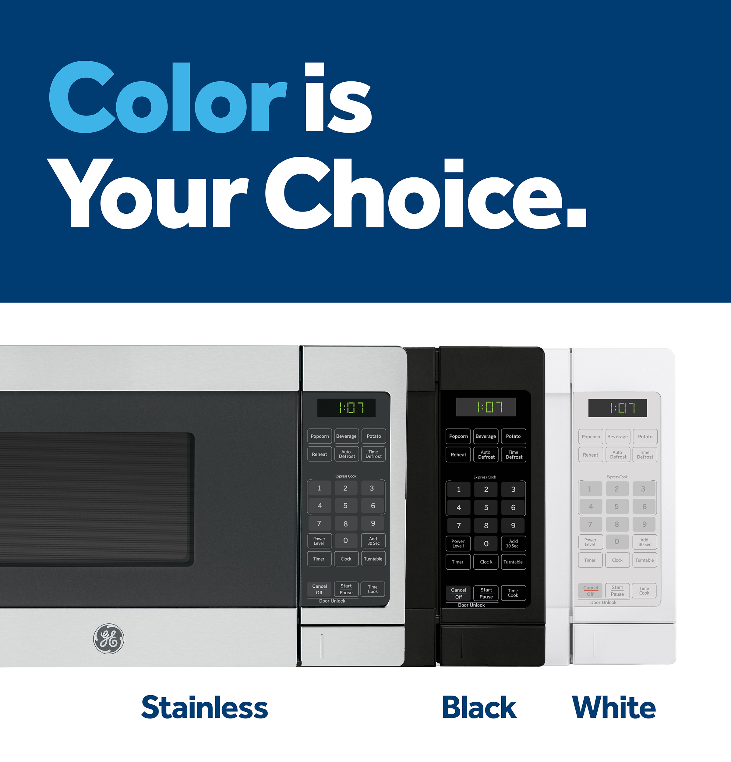 0.7 Cu. Ft. Spacemaker Countertop Microwave Oven GCHK07N1WSS