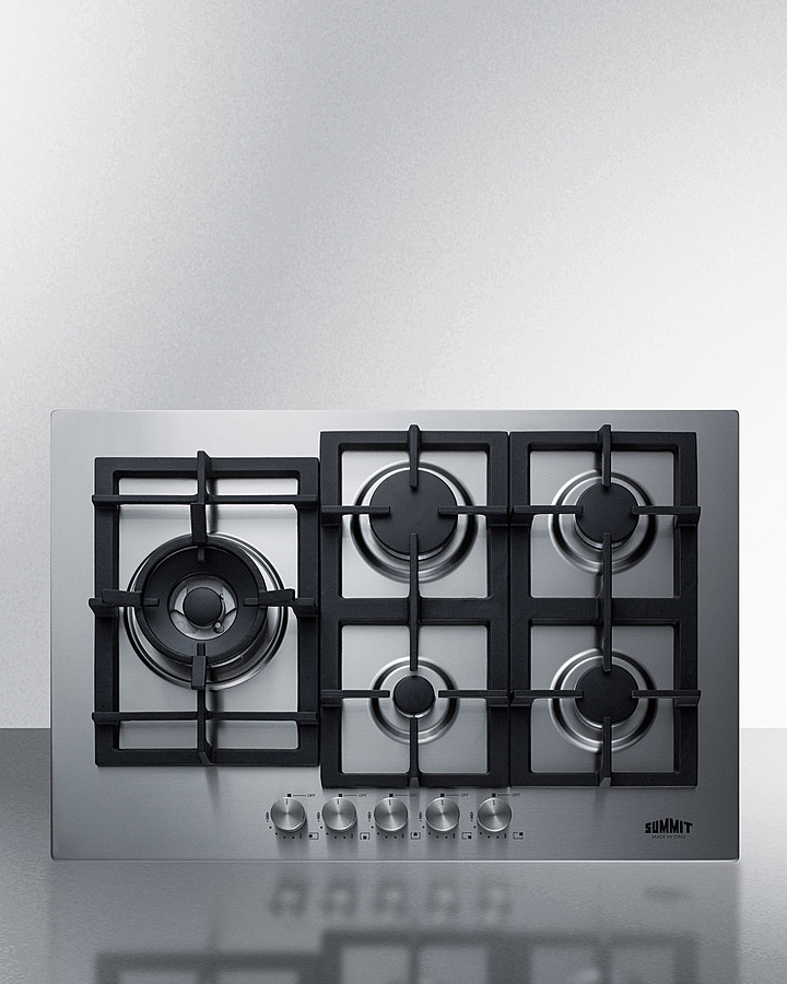 30" Wide 5-Burner Gas Cooktop In Stainless Steel GCJ5SS