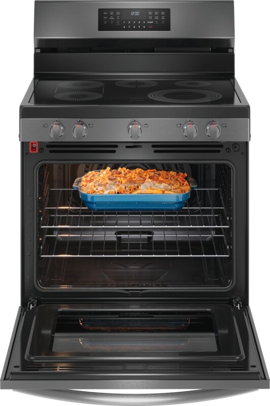 30" Electric Range with No Preheat + Air Fry GCRE3060BD