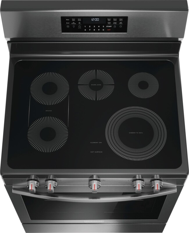 30" Electric Range with No Preheat + Air Fry GCRE3060BD