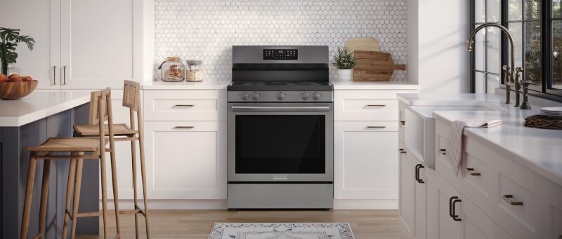 30" Electric Range with No Preheat + Air Fry GCRE3060BD