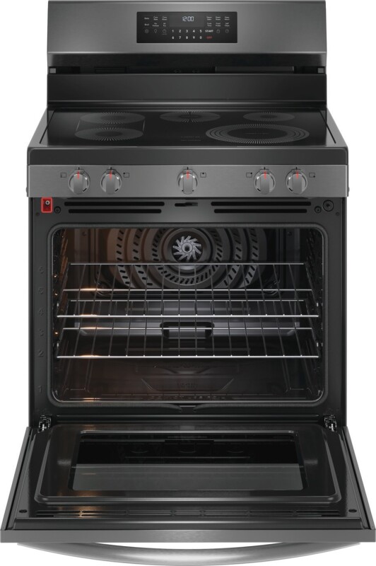 30" Electric Range with No Preheat + Air Fry GCRE3060BD
