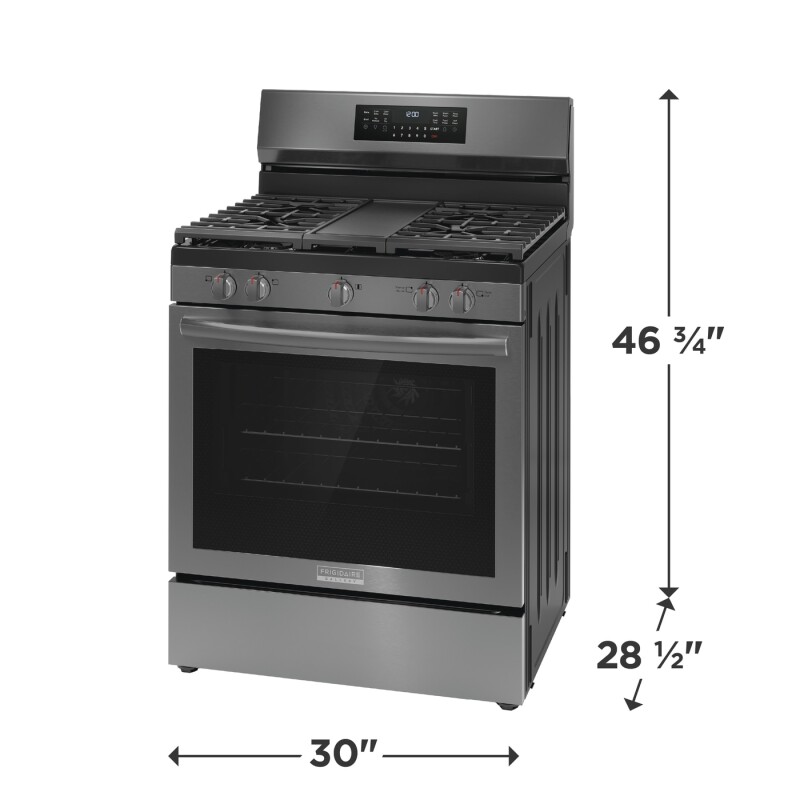 30" Gas Range with No Preheat + Air Fry GCRG3060BD