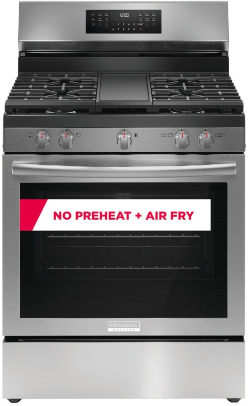 30" Gas Range with No Preheat + Air Fry GCRG3060BF
