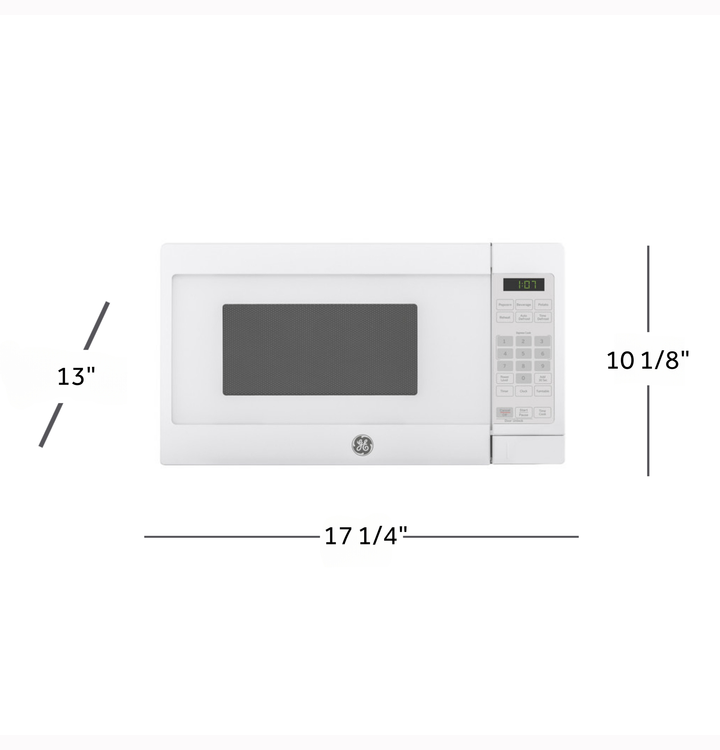 0.7 Cu. Ft. Capacity Countertop Microwave Oven GCST07N1WWW