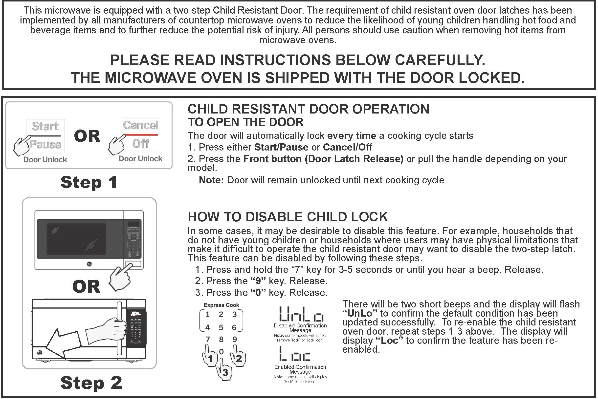 0.9 Cu. Ft. Capacity Countertop Microwave Oven GCST09N1WBB