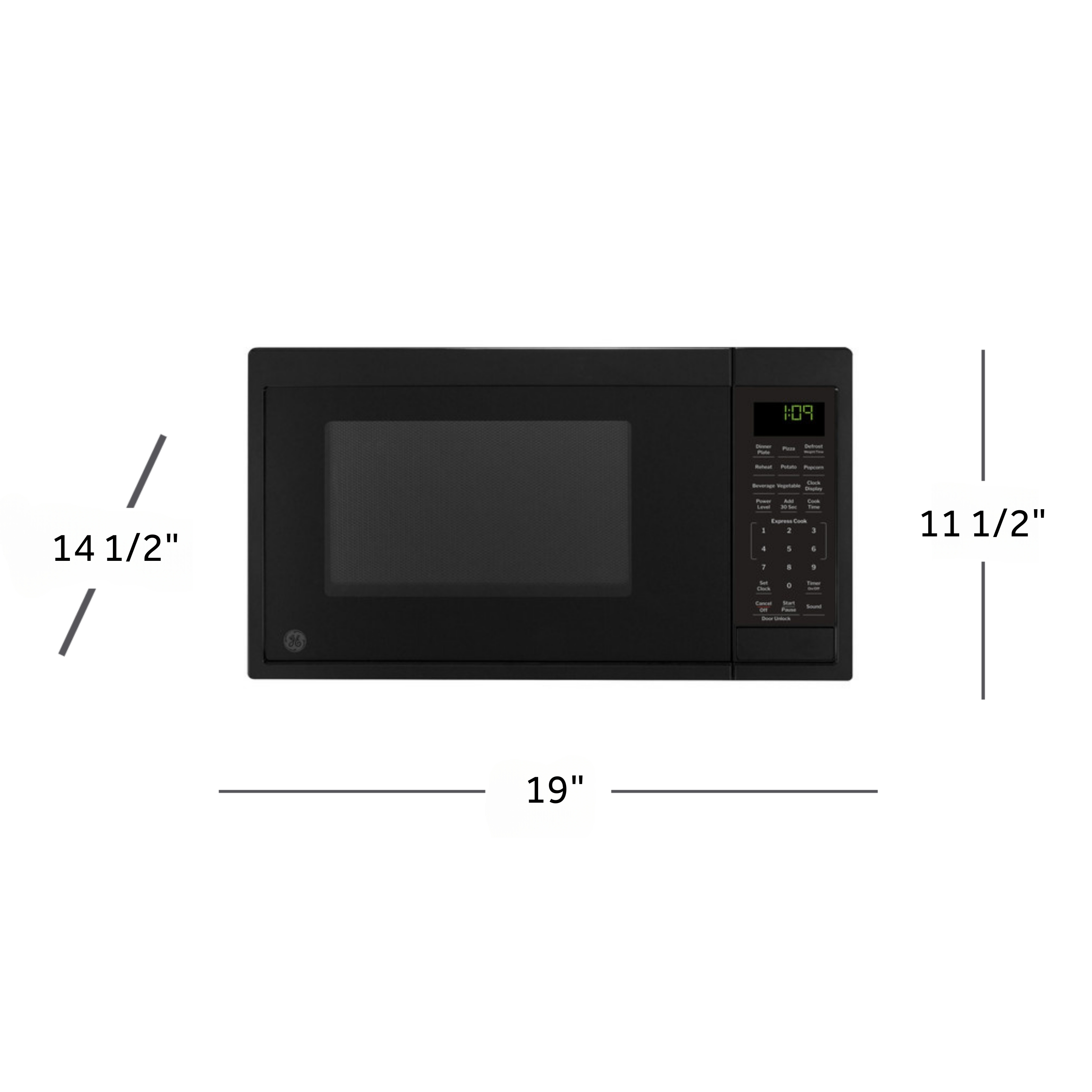 0.9 Cu. Ft. Capacity Countertop Microwave Oven GCST09N1WBB