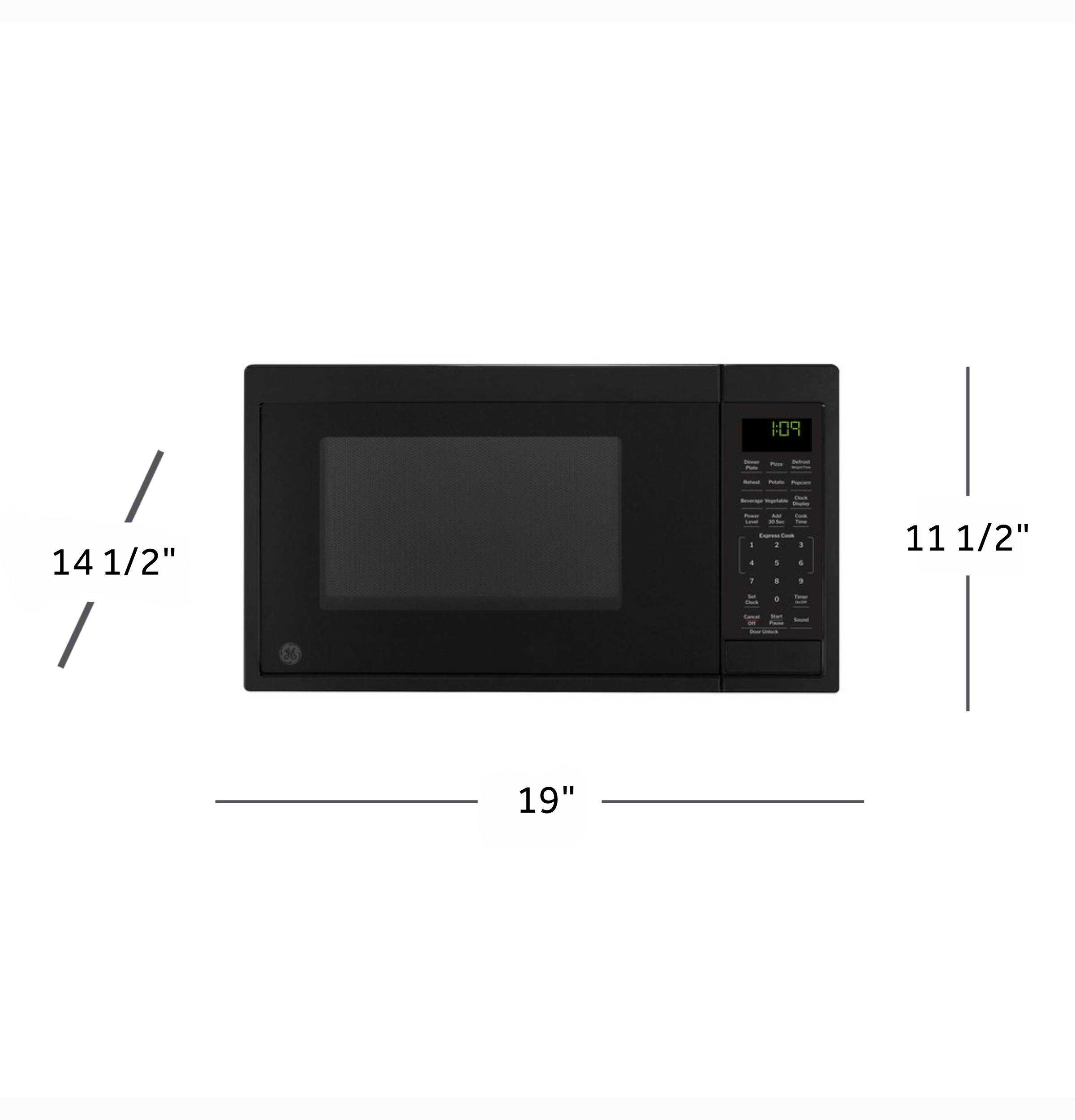0.9 Cu. Ft. Capacity Countertop Microwave Oven GCST09N1WBB