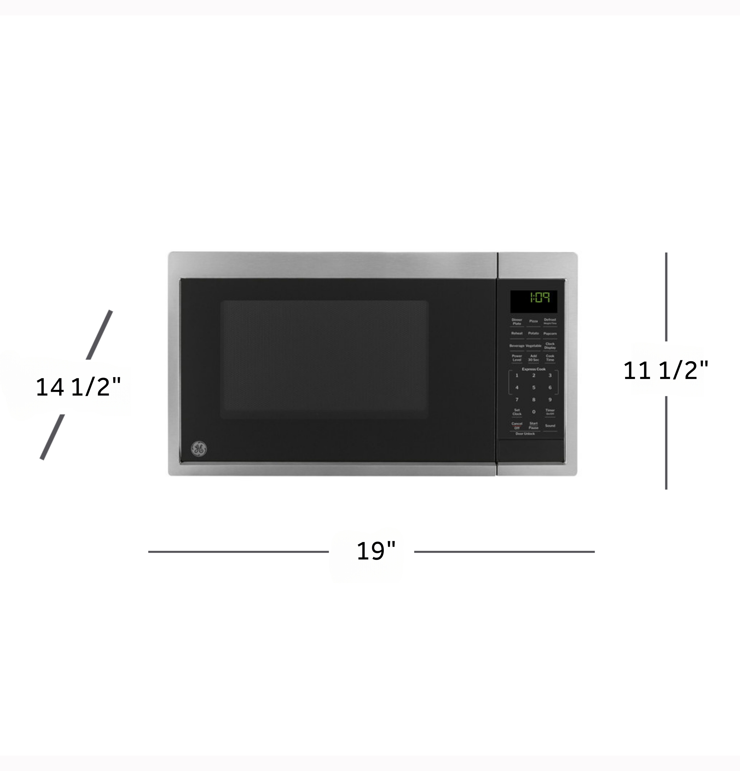 0.9 Cu. Ft. Capacity Countertop Microwave Oven GCST09N1WSS