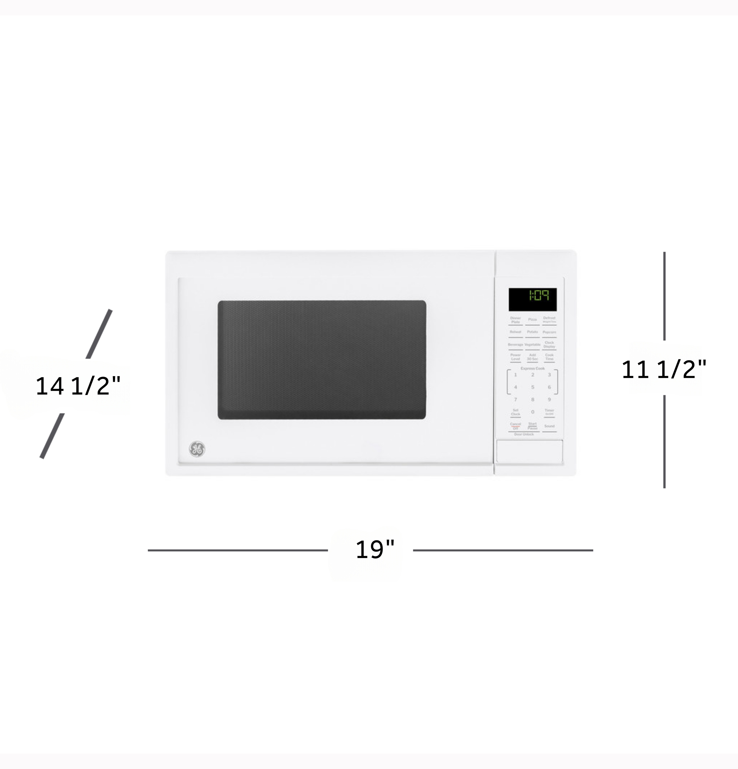 0.9 Cu. Ft. Capacity Countertop Microwave Oven GCST09N1WWW