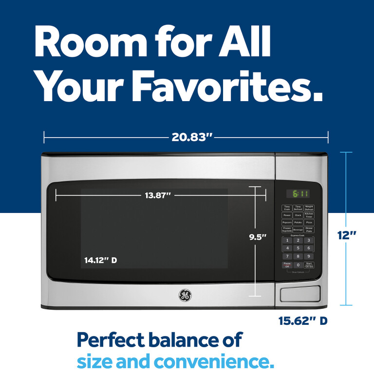 1.1 Cu. Ft. Capacity Countertop Microwave Oven GCST11X1WSS