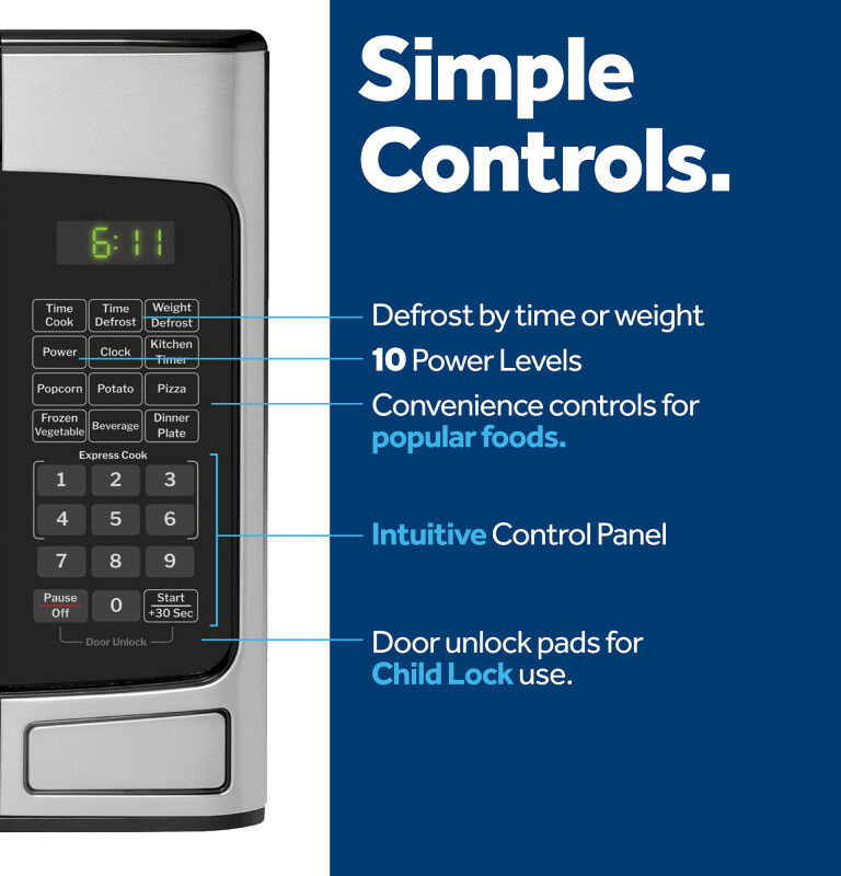 1.1 Cu. Ft. Capacity Countertop Microwave Oven GCST11X1WSS