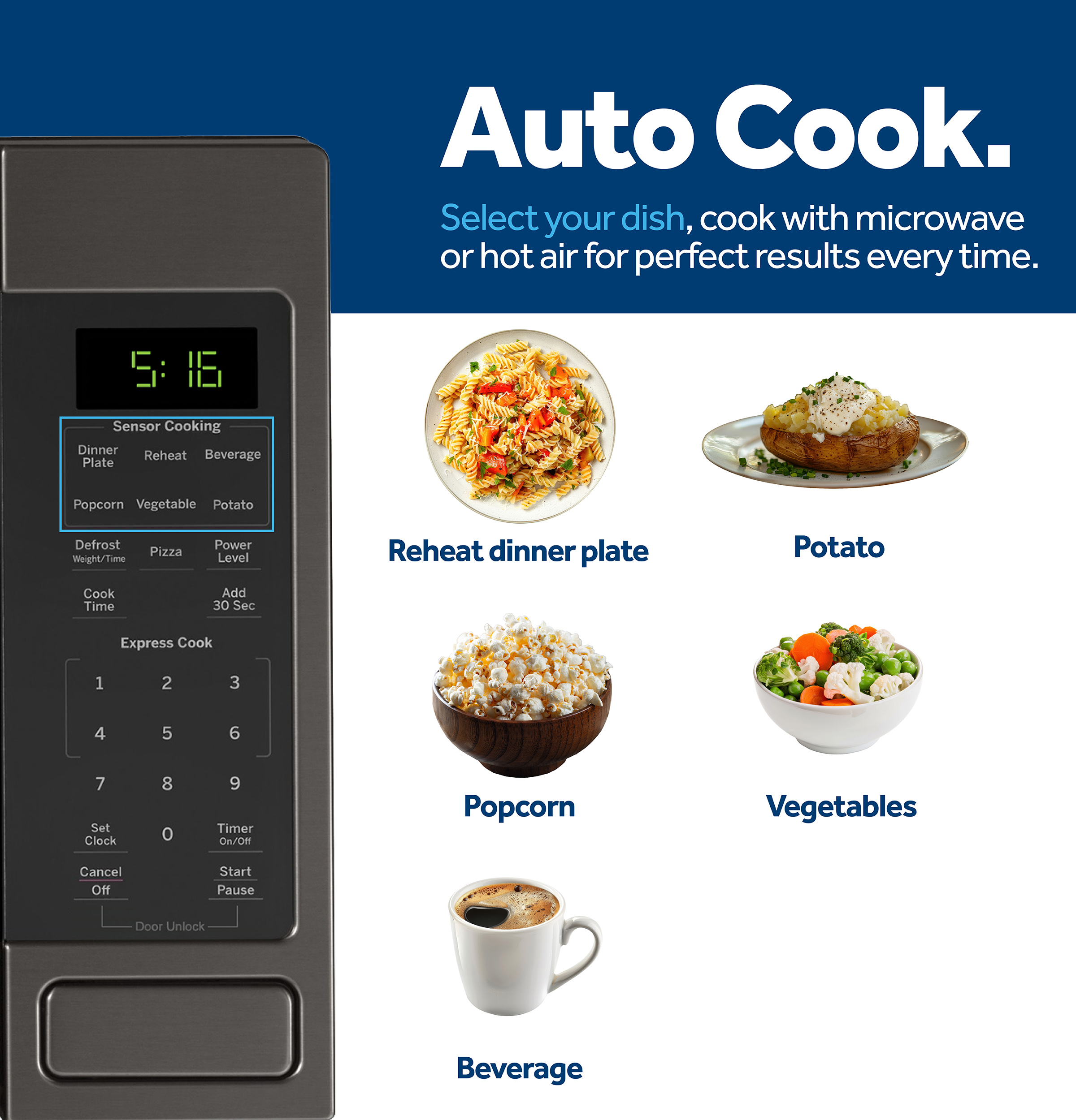 1.6 Cu. Ft. Countertop Microwave Oven GCST16S1WTS