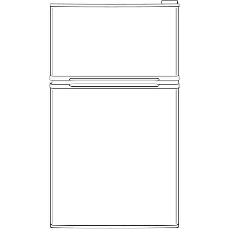 Double-Door Compact Refrigerator GDE03GLHLB